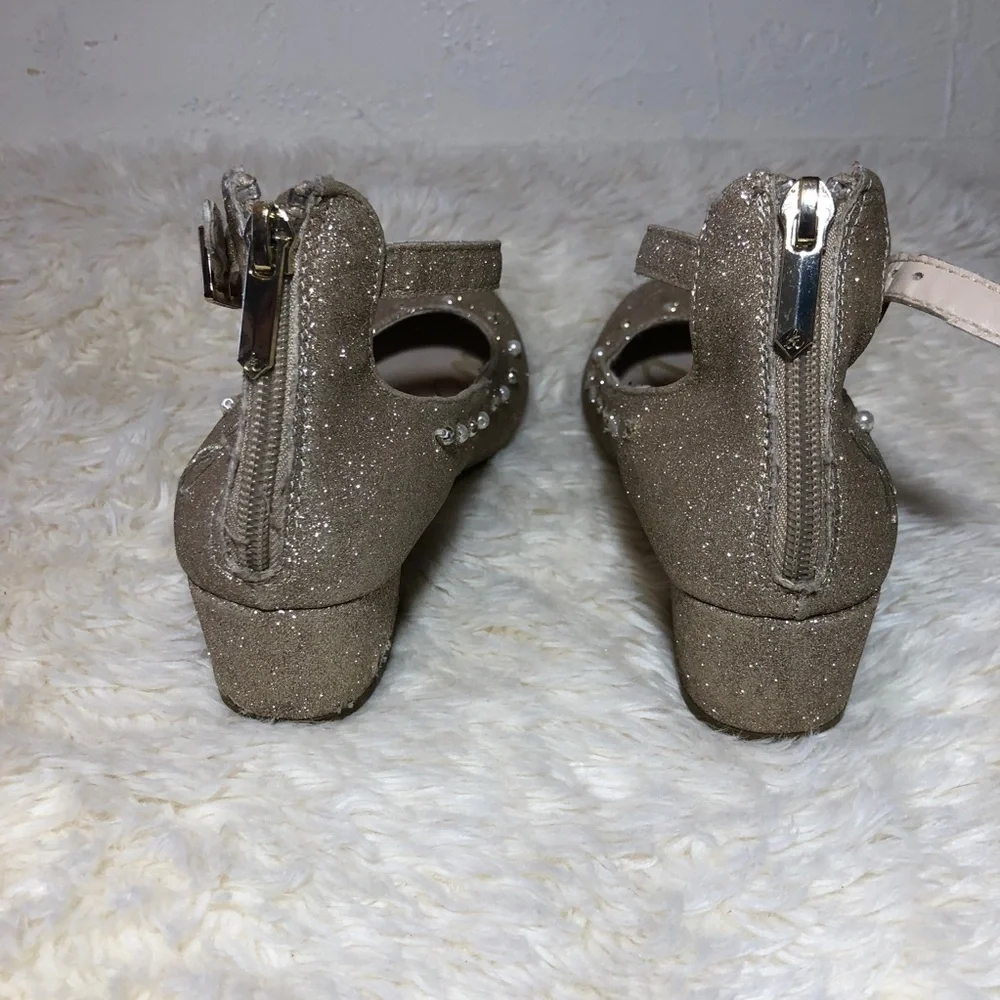 Sam Edelman Glitter Flats with Ankle Strap